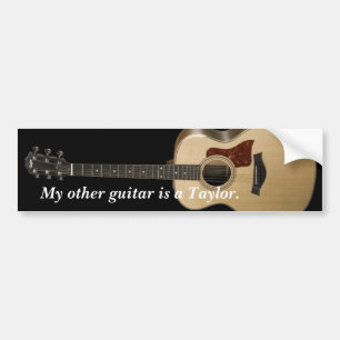 Min annan gitarr är en Taylor. Bildekal