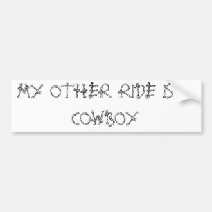 MIN ANNAN RITT ÄR EN COWBOY BILDEKAL