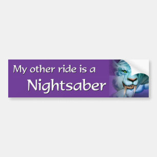 Min annan ritt är en Nightsaber Bildekal