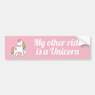 Min annan ritt är en unicorn bildekal