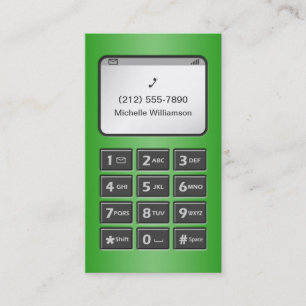 Min annan telefon - gröna personliga telefonkort