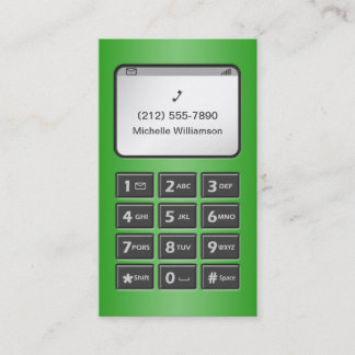 Min annan telefon - gröna personliga telefonkort