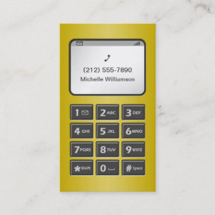 Min annan telefon - gula personliga telefonkort