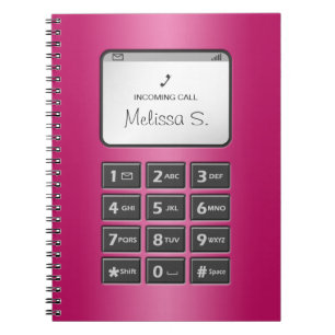 Min annat telefon - Fuchsia anteckningsbok Med Spiral