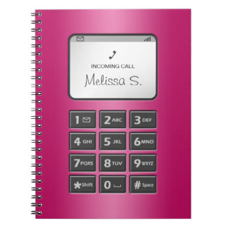 Min annat telefon - Fuchsia anteckningsbok Med Spiral