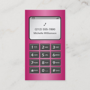 Min annat telefon - Fuchsia visitkortar Visitkort