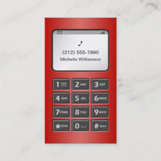 Min annat telefon - röda personliga telefonkort