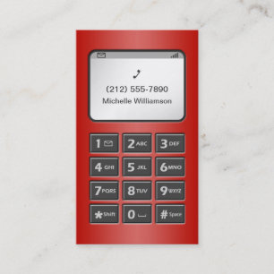 Min annat telefon - röda visitkortar visitkort