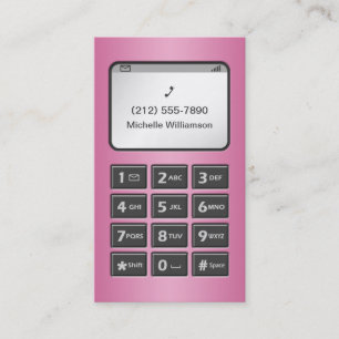Min annat telefon - rosa visitkortar visitkort
