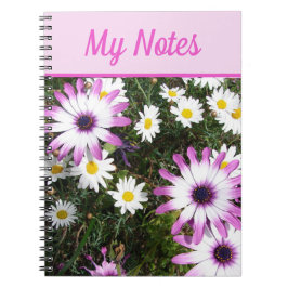 Min anteckningsbok Daisy Vacker Rosa blommig Blomm
