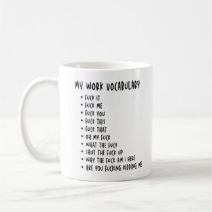 Min arbetsrelaterade ordförråd - Roligt födelsedag Kaffemugg