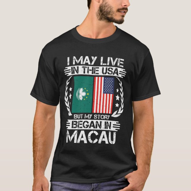 Min artikel började i Macau T Shirt (Framsida)
