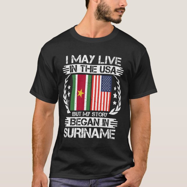 Min artikel började i Suriname T Shirt (Framsida)