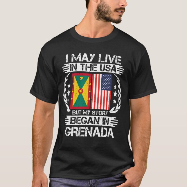 Min artikel börjar i Grenada T Shirt (Framsida)