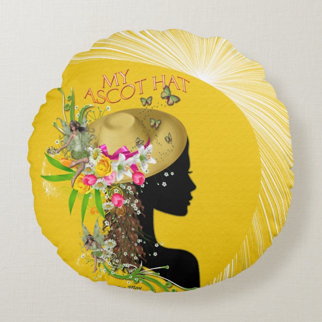 Min Ascot Hat Rund Kudde (Framsidan)