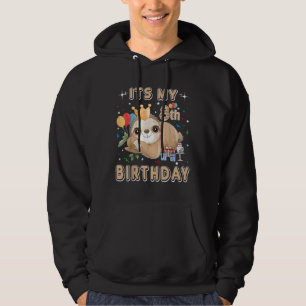 Min åttonde födelsedag för flickor Sjunde födelsed Hoodie