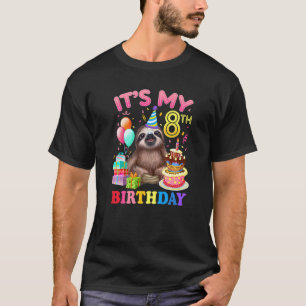Min åttonde födelsedag för flickor Sjunde födelsed T Shirt