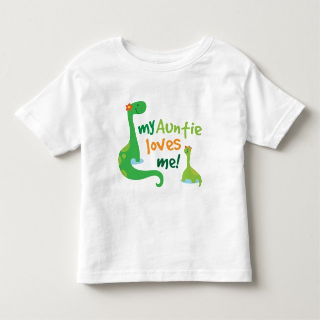Min Auntie Älska Me Dinosaur Tee Shirt (Framsida)