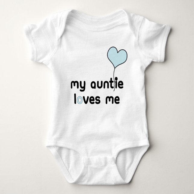 Min Auntie älskar mig lätt - slösa hjärtaballongen Tee (Framsida)