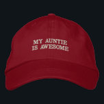 Min Auntie är Fantastisk Funny Parody Hat Broderad Keps<br><div class="desc">Den här lustiga parodin säger: "Jag är fantastisk." Underbar för någon till bäran när de besöker moster.</div>