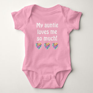 Min Auntie Kärlek Me Baby Bodykostym T Shirt