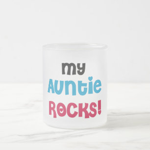 Min Auntie Vagga Tshirts och gåvor Frostad Glasmugg