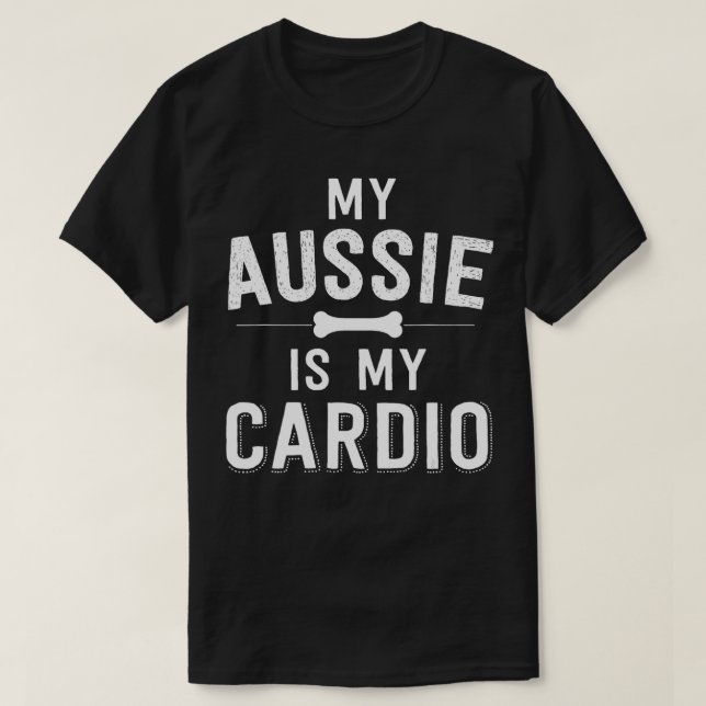 Min Aussie är min Australian shepherd Hund Runnin T Shirt (Design framsida)
