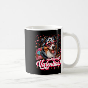 Min Aussie är min Valentine Tee Hundälskare Outfit Kaffemugg