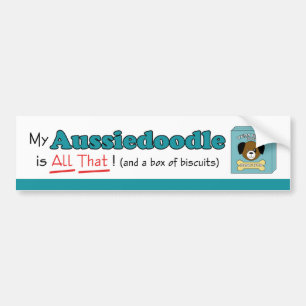 Min Aussiedoodle är all det! Bildekal