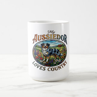 Min Aussiedor älskar landsbygds kaffemugg
