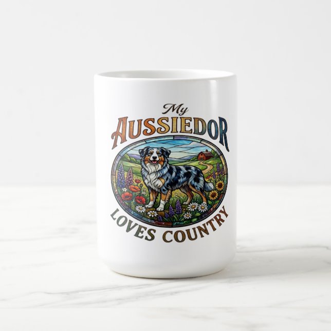 Min Aussiedor älskar landsbygds kaffemugg (Center)
