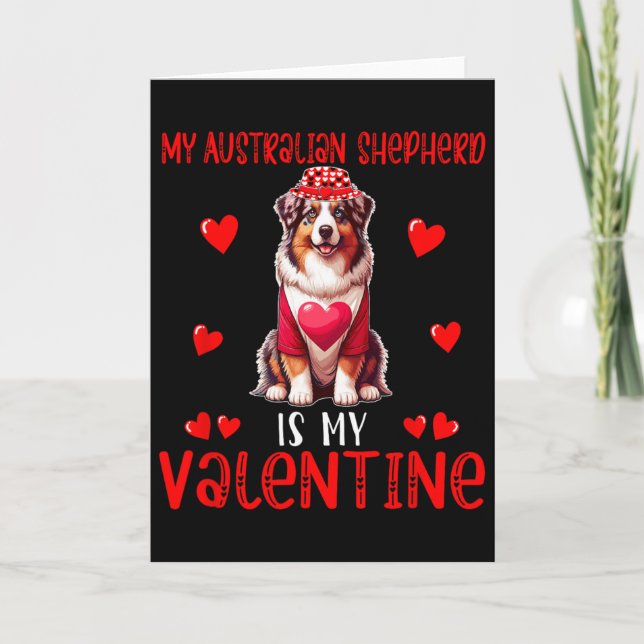 Min australiensisk shepherd är min valentinehjärta kort (Framsida)