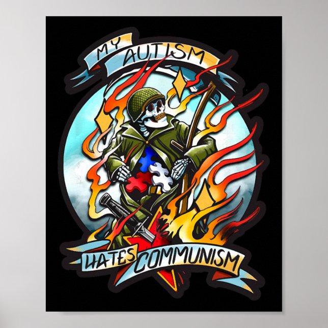 Min autism hatar kommunism poster (Framsidan)