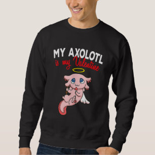 Min Axolotl är min älskling Söt Cupid Axolotls Sal Lång Ärmad Tröja