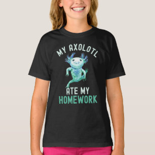 Min Axolotl Ate Min hemläxa Funny Axolotl T Shirt