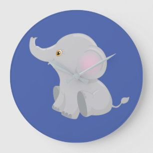 Min Baby Elephant Large Clock Stor Klocka