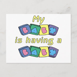 Min Baby Får En Baby Meddelande Vykort