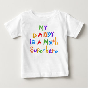 Min baby för pappaMathsuperheroen rufsar Tee Shirt