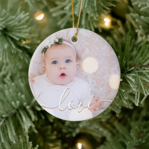 Min Baby-fotoAnpassningsbar Julgransprydnad Keramik