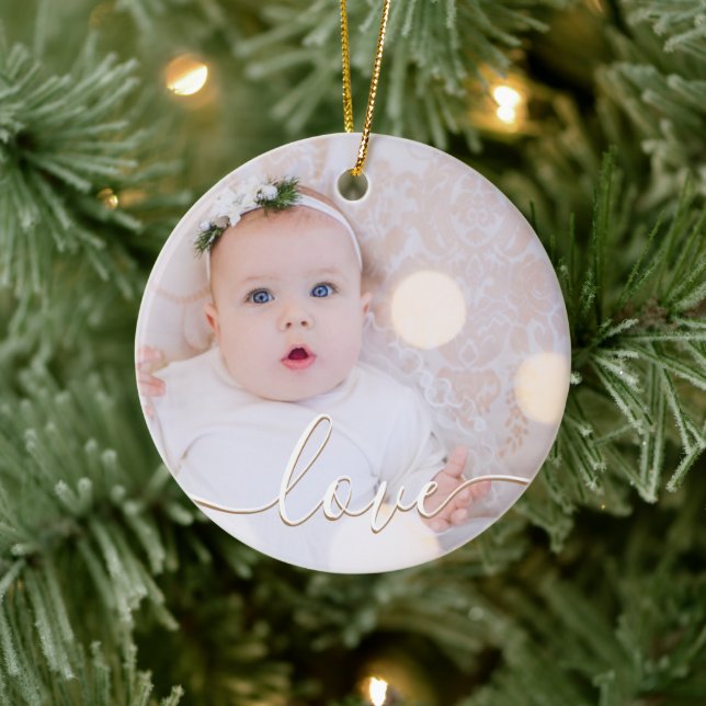 Min Baby-fotoAnpassningsbar Julgransprydnad Keramik (Träd)