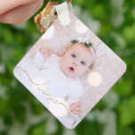 Min Baby-fotoAnpassningsbar Nyckelring<br><div class="desc">Ditt baby-foto på en nyckelkedja! Ladda upp din egen bild för att skapa din nyckelkedja för dig själv eller ge som en gåva till familj,  vänner,  föräldrar och mor- och farföräldrar! Ord kärlek i ett checkskript visas över fotot.</div>