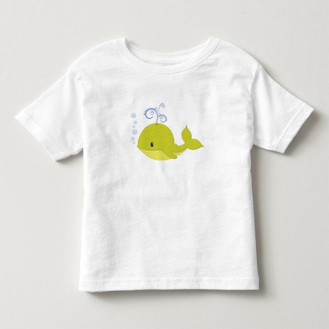 Min Baby grönt Whale T Shirt (Framsida)