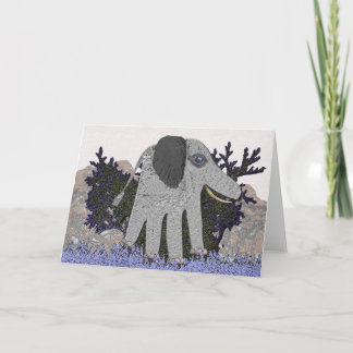 Min babyelefant noterar kortet kort