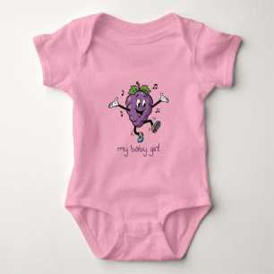 Min Babyflicka Glad Druva T Shirt