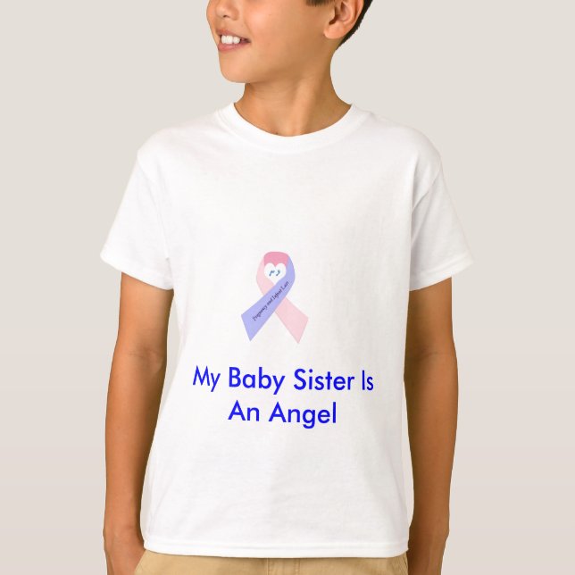 Min babysyster är en ängel t-shirt (Framsida)