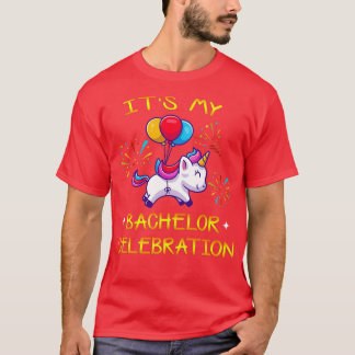 Min Bachelor Firande Unicorn Funny Giftermål T Shirt