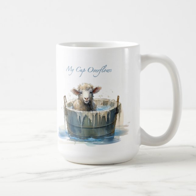 Min bägare flödar - Psaltaren 23 Kaffemugg (Höger)