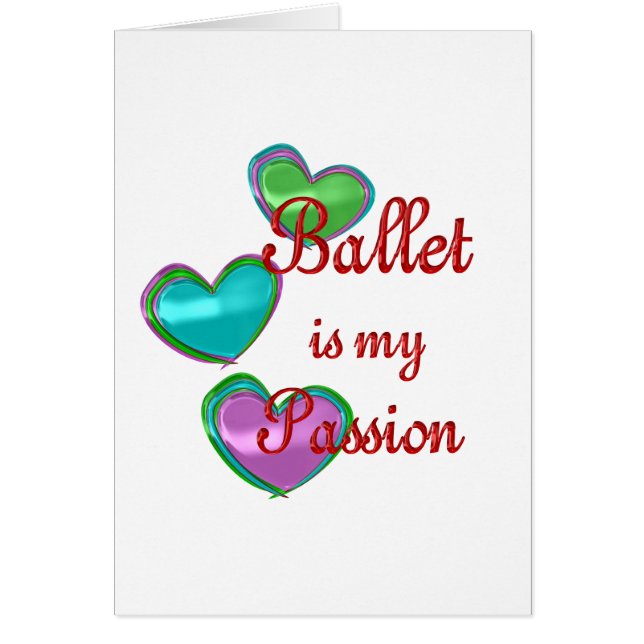 Min balettpassion hälsningskort (Framsidan)