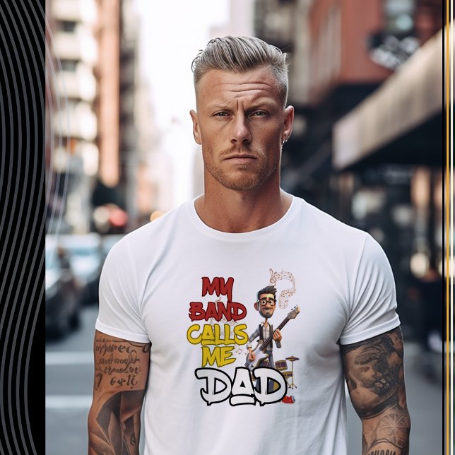 Min band ringer mig Pappa - Fars dag T Shirt (Skapare uppladdad)