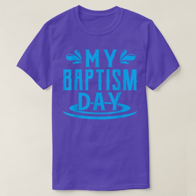 Min baptismdagBaptismChristian Baptized T Shirt (Design framsida)